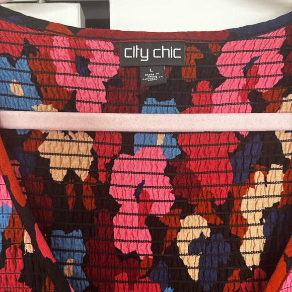 City Chic Vintage Floral Long Sleeve Maxi Dress - Picture 7 of 7